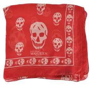 Alexander McQueen Skull Silk Chiffon Scarf
